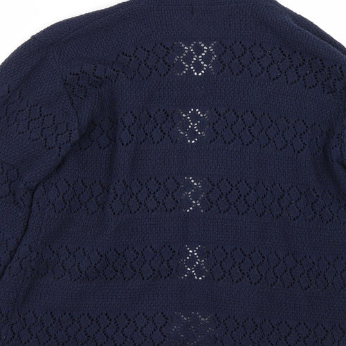 Pure & Natural Womens Blue   Cardigan Jumper Size L