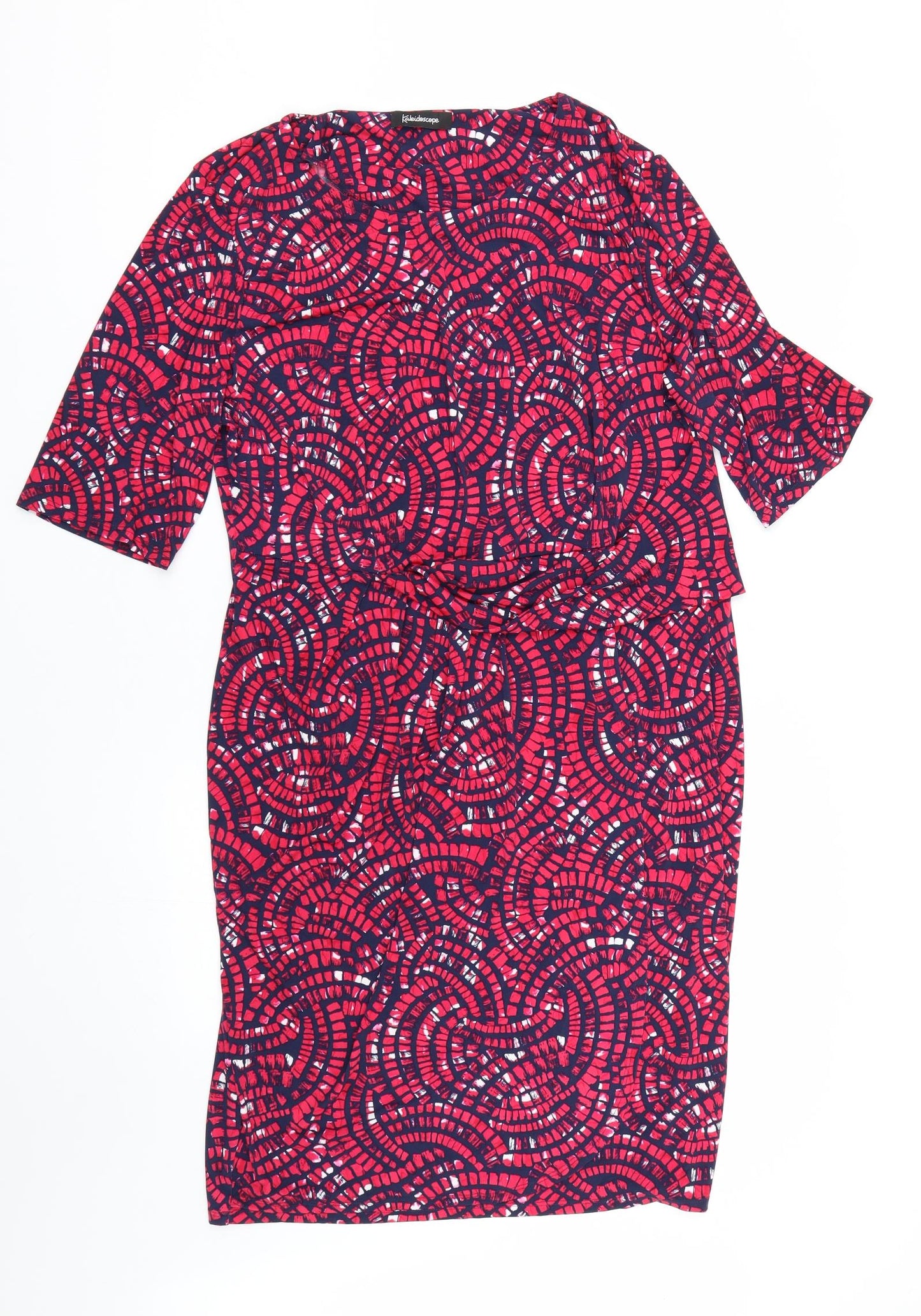 Kaleidoscope Womens Red Geometric  T-Shirt Dress  Size 18