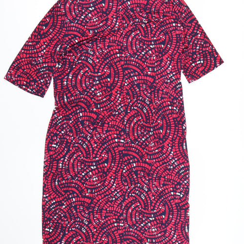 Kaleidoscope Womens Red Geometric  T-Shirt Dress  Size 18