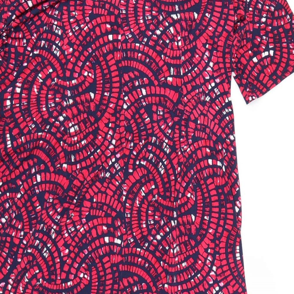 Kaleidoscope Womens Red Geometric  T-Shirt Dress  Size 18