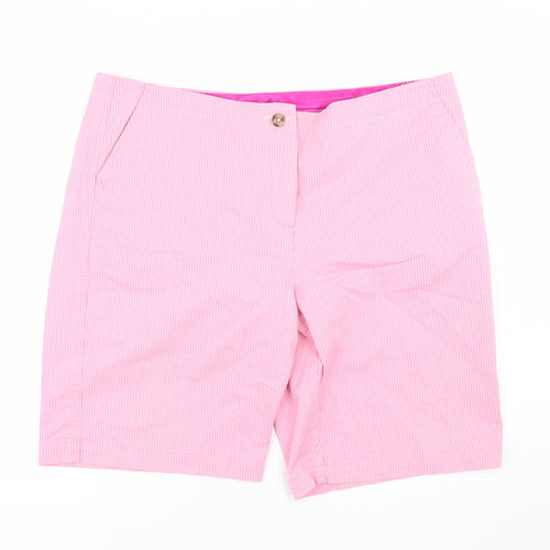 Preworn Womens Pink Striped  Bermuda Shorts Size 40