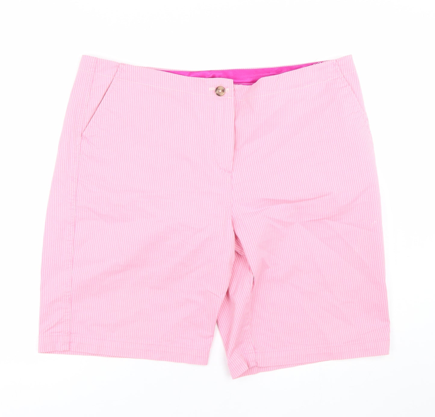 Preworn Womens Pink Striped  Bermuda Shorts Size 40