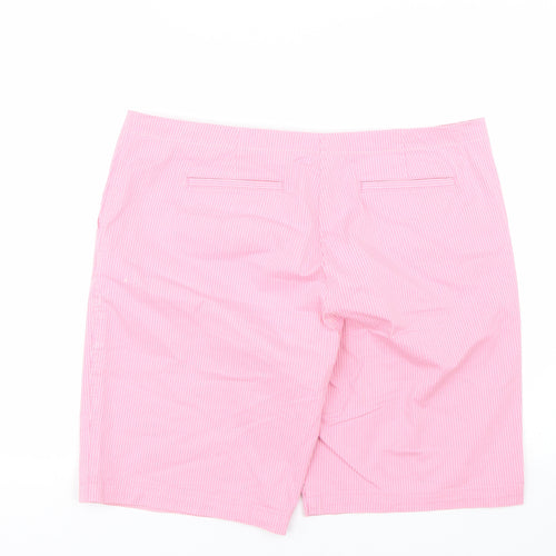 Preworn Womens Pink Striped  Bermuda Shorts Size 40