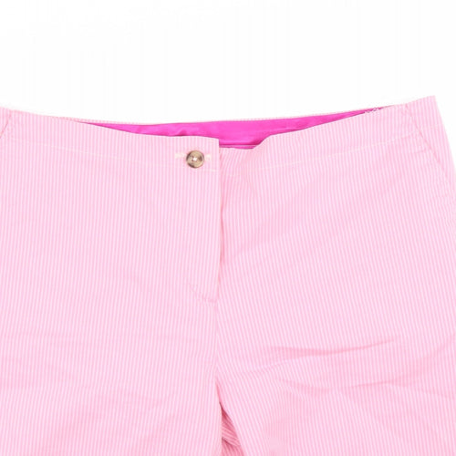 Preworn Womens Pink Striped  Bermuda Shorts Size 40