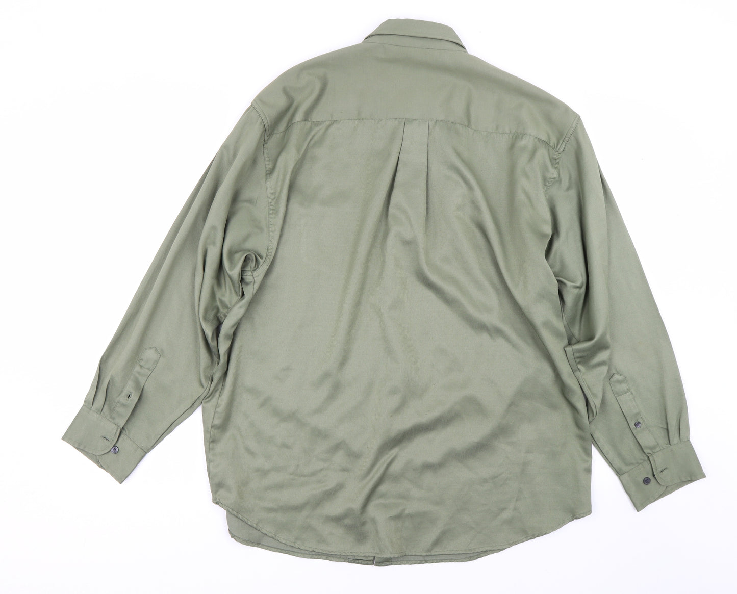 Ted Taylor Mens Green    Button-Up Size L