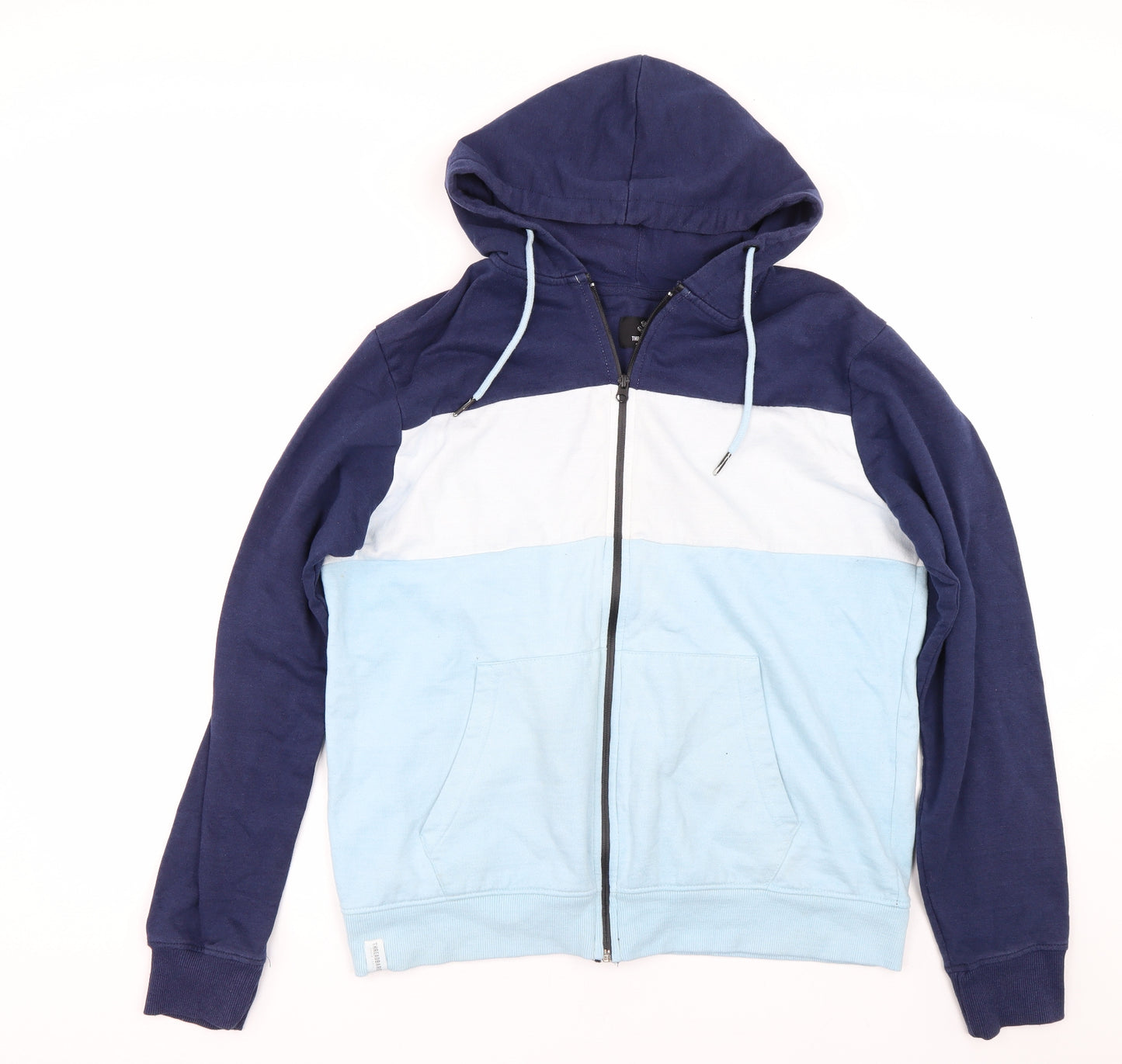 Threadbare Mens Blue   Full Zip Hoodie Size L