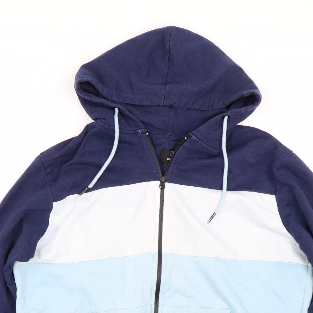 Threadbare Mens Blue   Full Zip Hoodie Size L