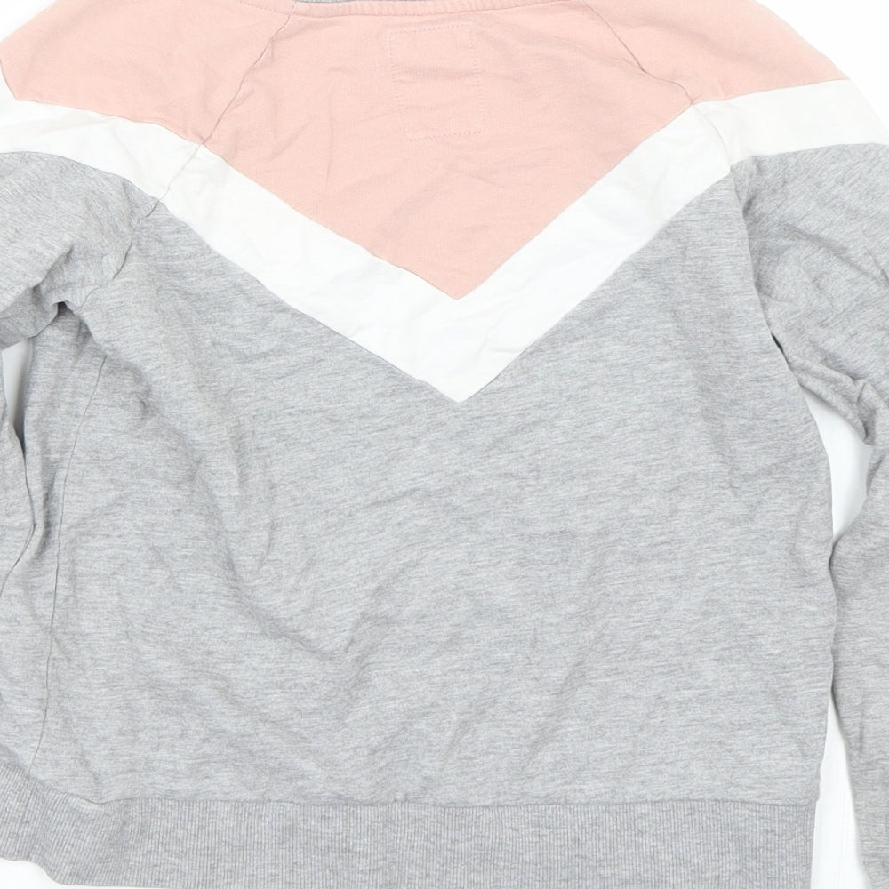 TU Girls Grey Striped  Pullover Sweatshirt Size 12 Years