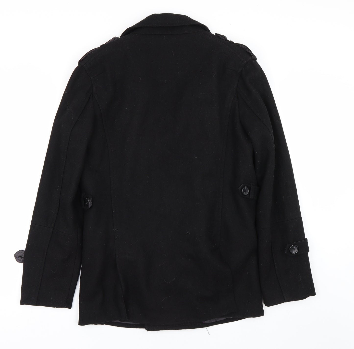 Cedar Wood State Womens Black   Trench Coat Coat Size S