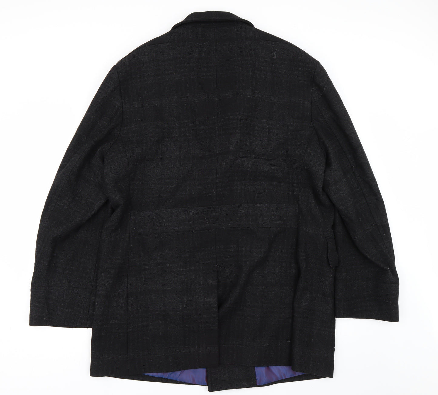 M&S Mens Black   Trench Coat Coat Size XL