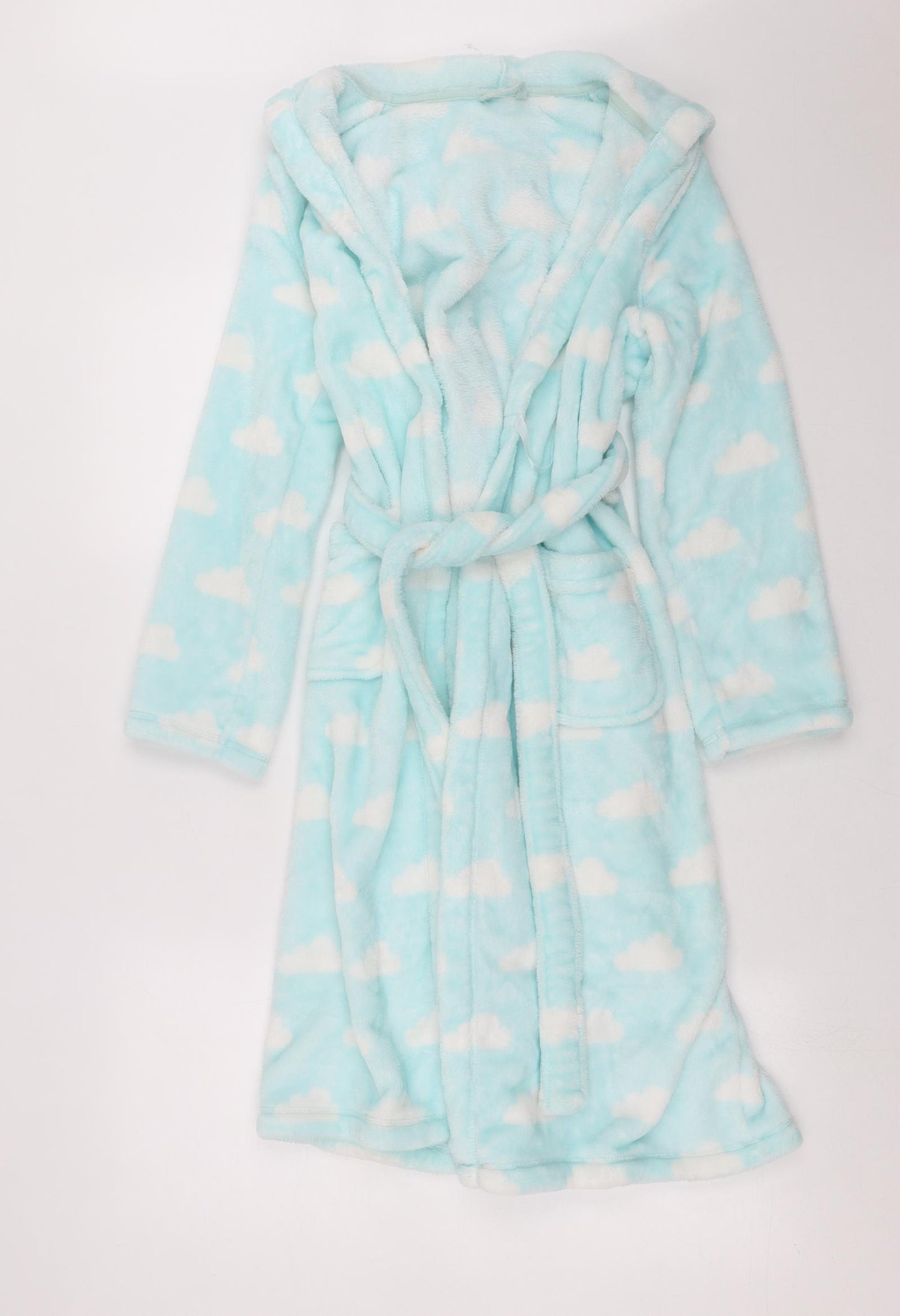Marks and Spencer Girls Blue   Top Robe Size 11-12 Years  - Cloud Print