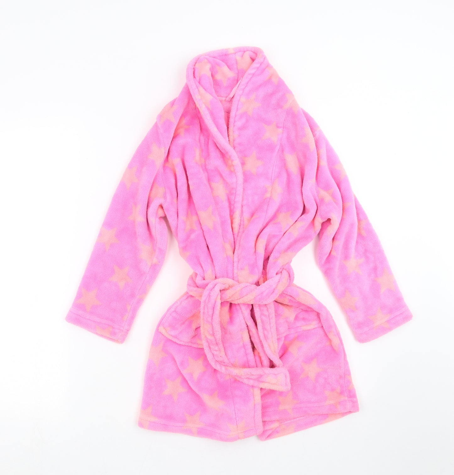 Young Dimension Girls Pink Geometric  Top Robe Size 7-8 Years  - Star Pattern