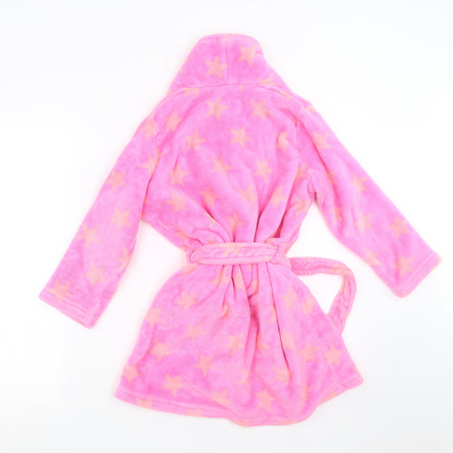 Young Dimension Girls Pink Geometric  Top Robe Size 7-8 Years  - Star Pattern