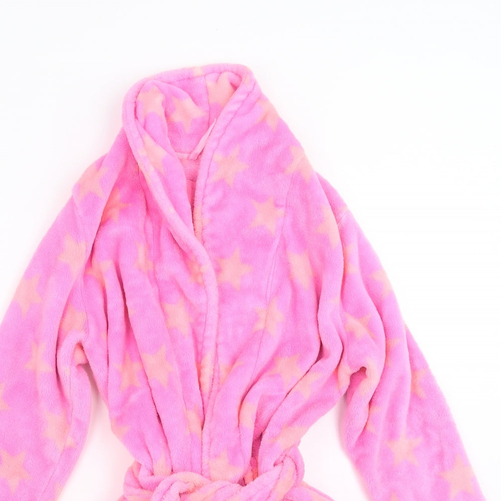 Young Dimension Girls Pink Geometric  Top Robe Size 7-8 Years  - Star Pattern