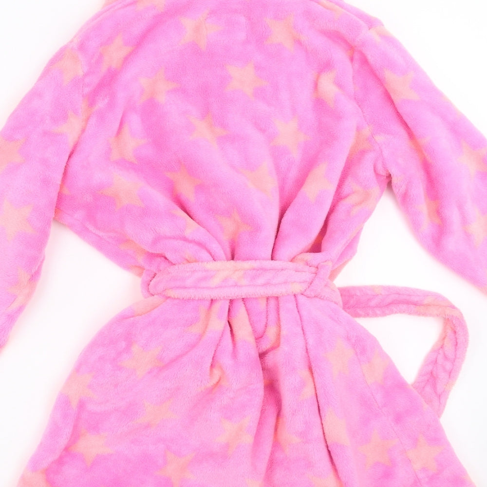 Young Dimension Girls Pink Geometric  Top Robe Size 7-8 Years  - Star Pattern
