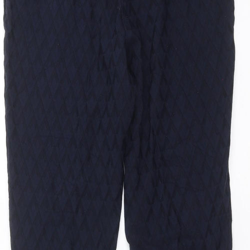 TU Womens Blue Geometric  Trousers  Size 10 L27 in