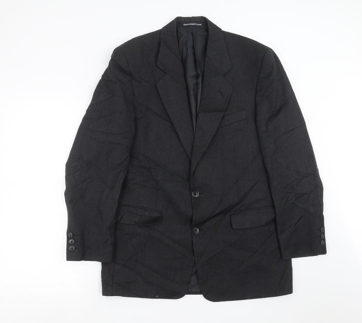 GREENWOODS Mens Grey Jacket Suit Jacket Size 38