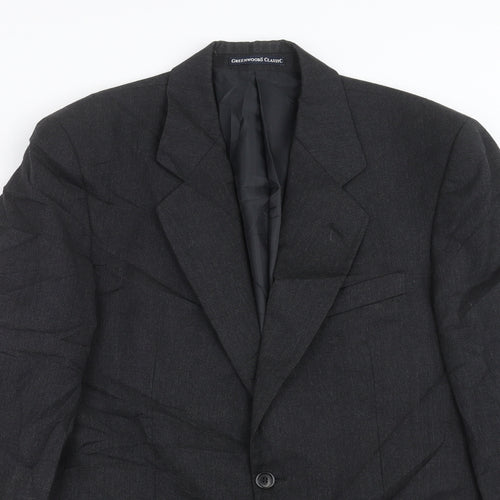 GREENWOODS Mens Grey   Jacket Suit Jacket Size 38