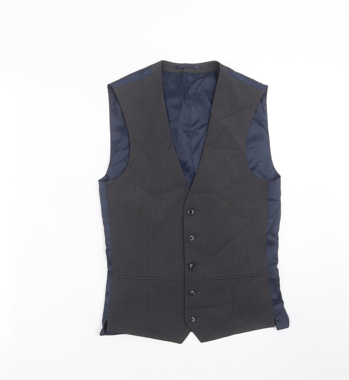 NEXT Mens Grey Jacket Suit Waistcoat Size S