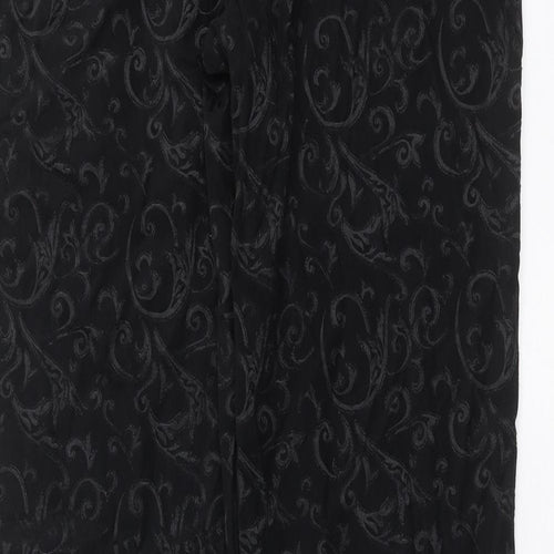 NEXT Womens Black Geometric  Trousers  Size 12 L31 in