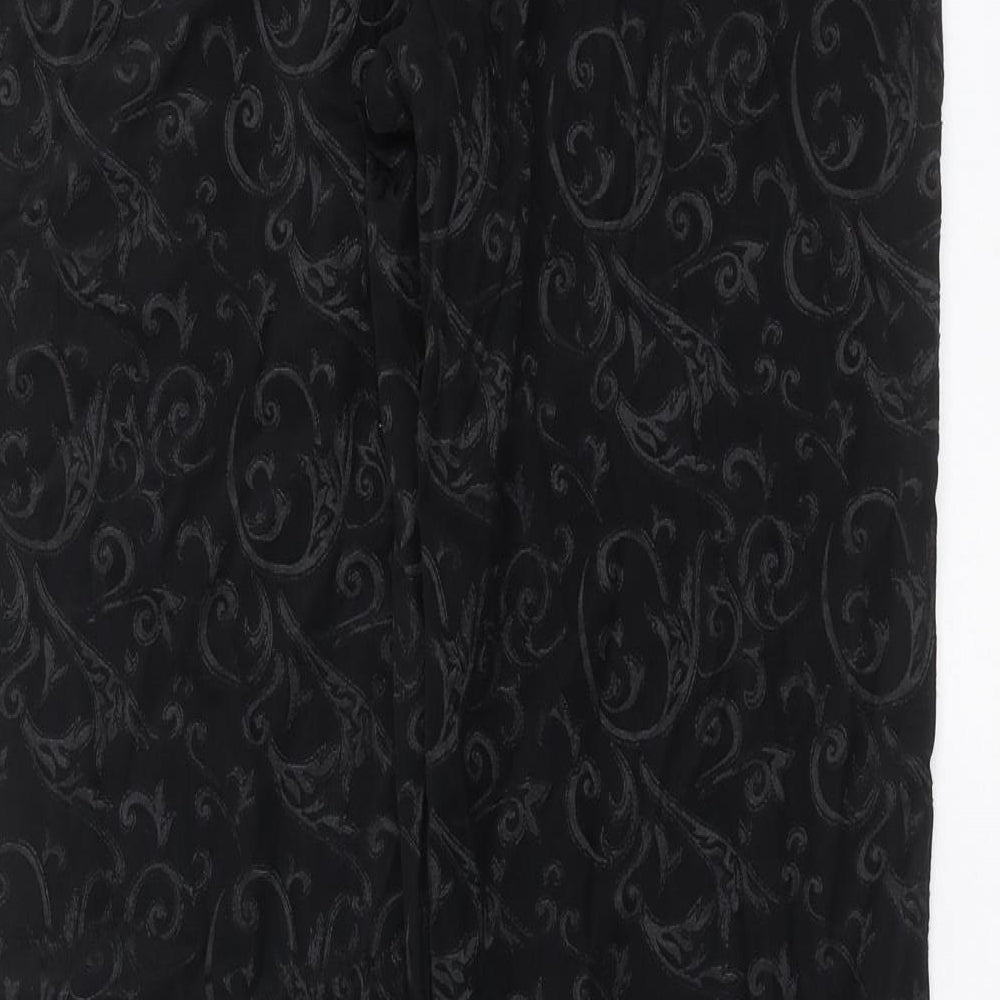 NEXT Womens Black Geometric  Trousers  Size 12 L31 in