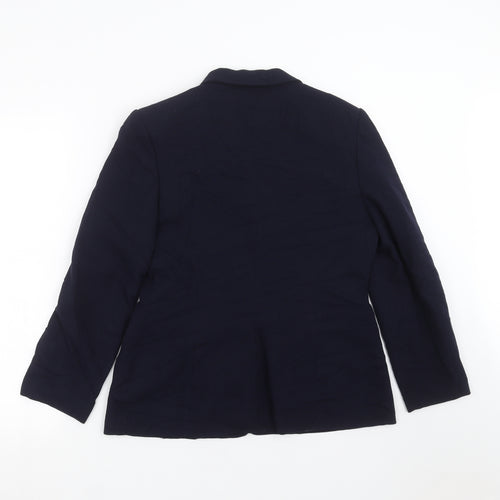 Preworn Womens Blue   Jacket Suit Jacket Size 12