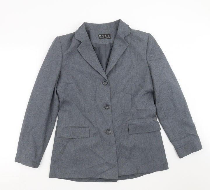 La Redoute Womens Blue Jacket Suit Jacket Size 14