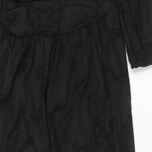 Nasty Gal Womens Black Floral  Maxi  Size 10  - cut out