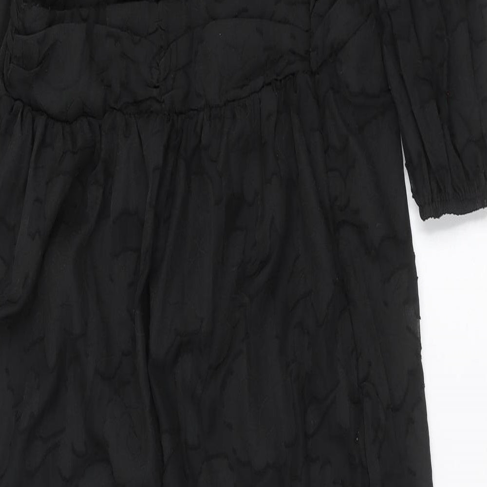Nasty Gal Womens Black Floral  Maxi  Size 10  - cut out