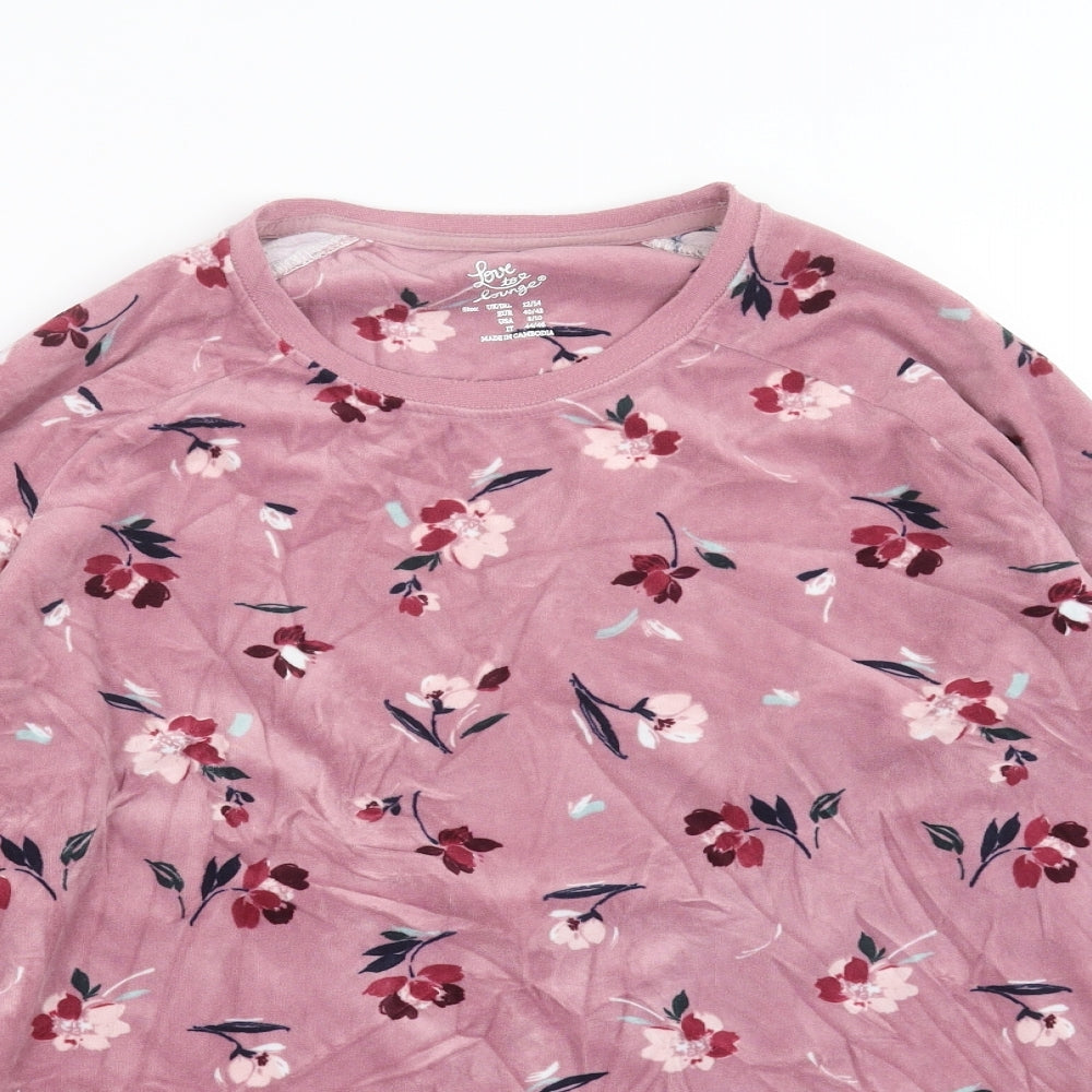 Primark Womens Purple Floral  Top Pyjama Top Size 12