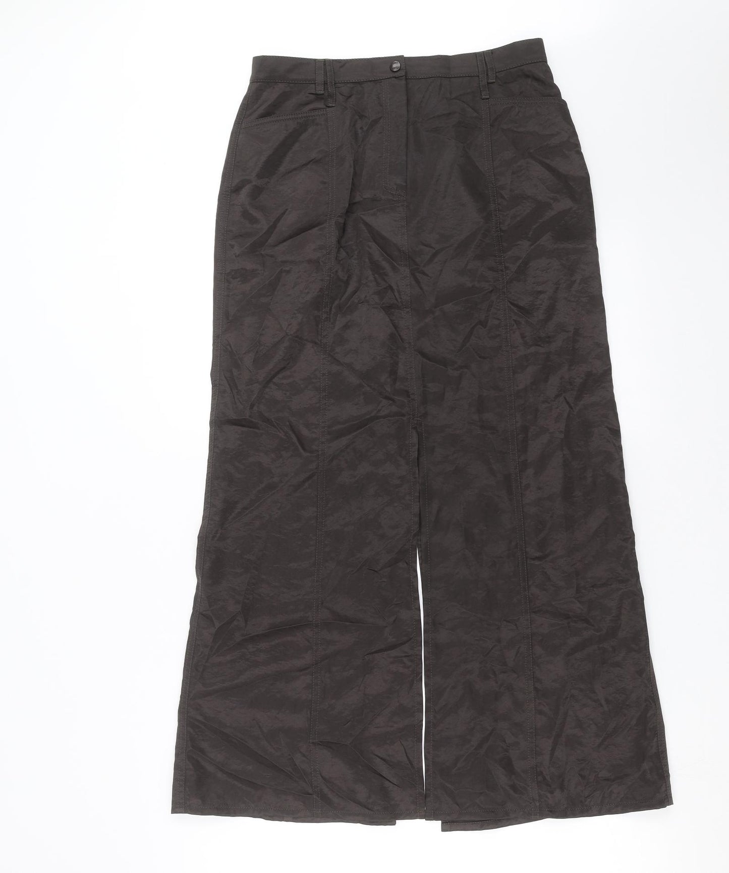 Marks and Spencer Womens Black   Maxi Skirt Size 10  - splits