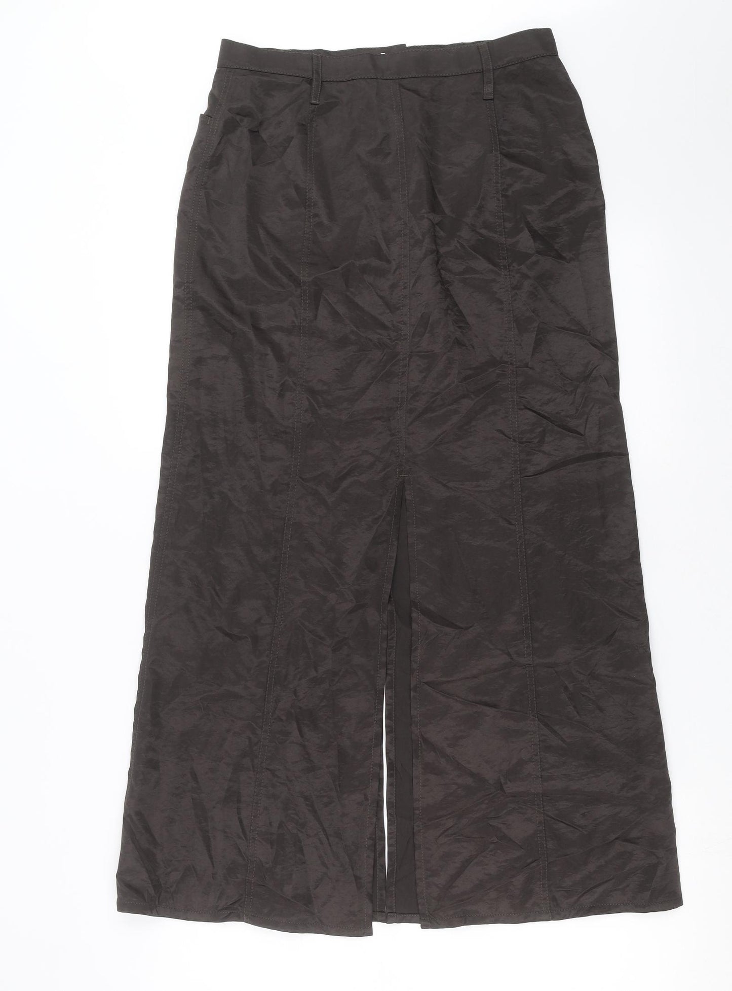 Marks and Spencer Womens Black   Maxi Skirt Size 10  - splits