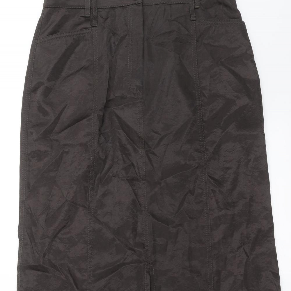 Marks and Spencer Womens Black   Maxi Skirt Size 10  - splits