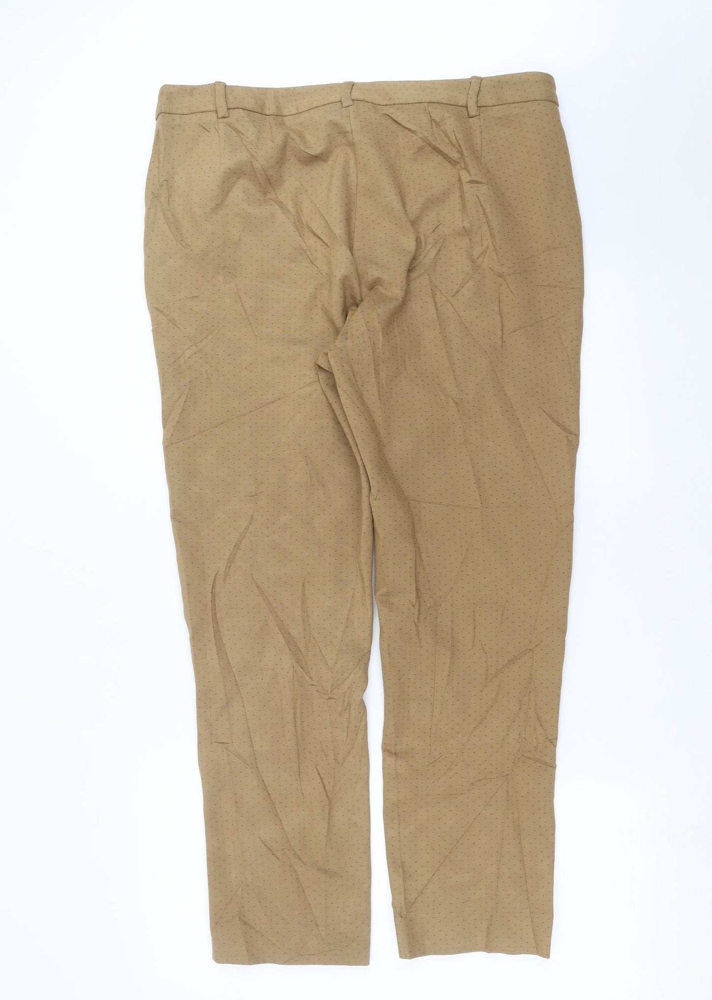 Preworn Womens Beige   Trousers  Size 18 L29 in - dotted pattern