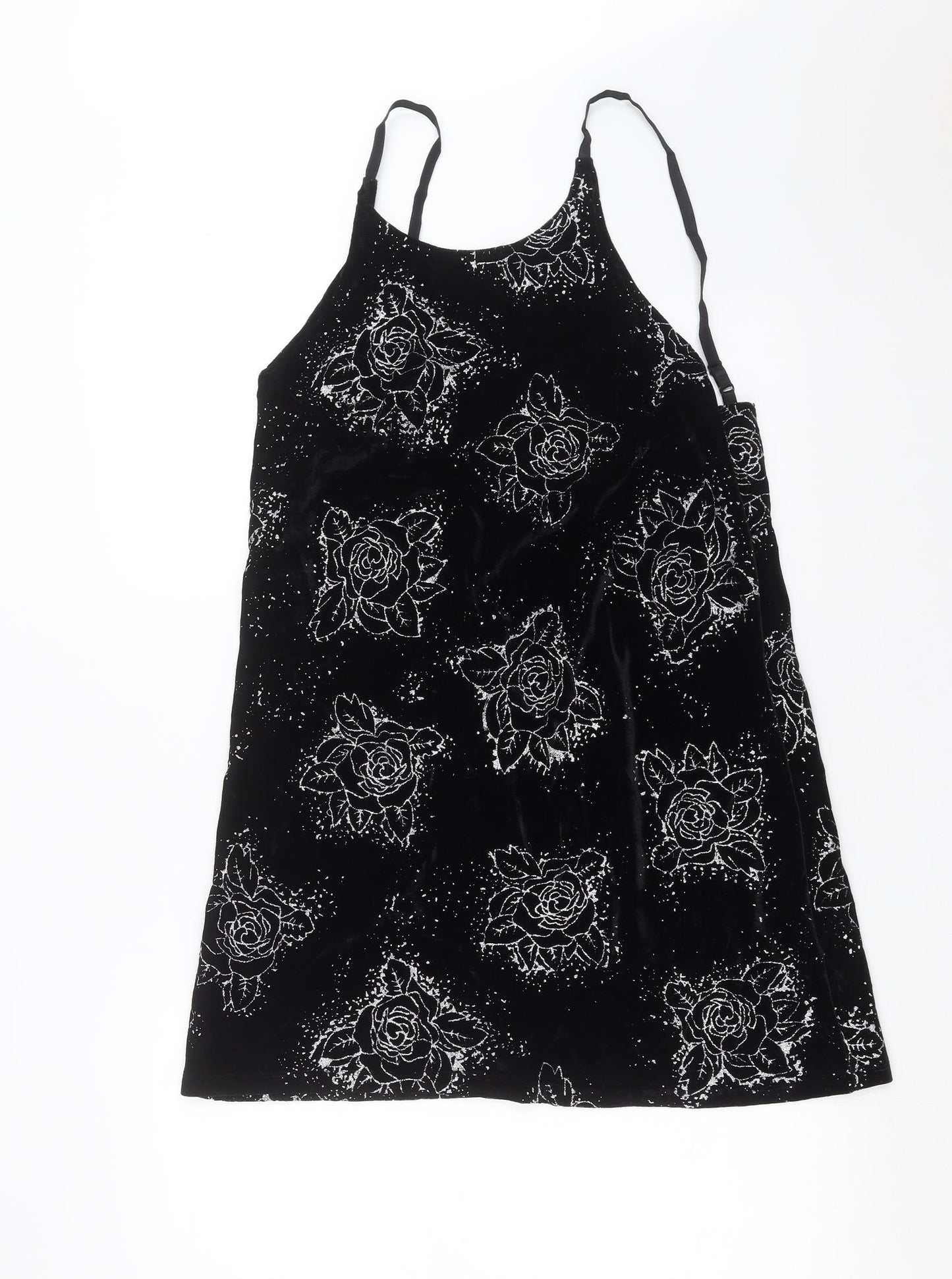 Motel Womens Black Floral  Mini  Size M
