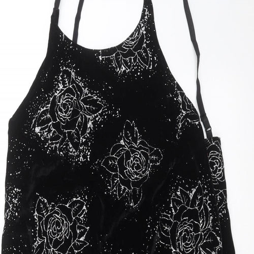 Motel Womens Black Floral  Mini  Size M