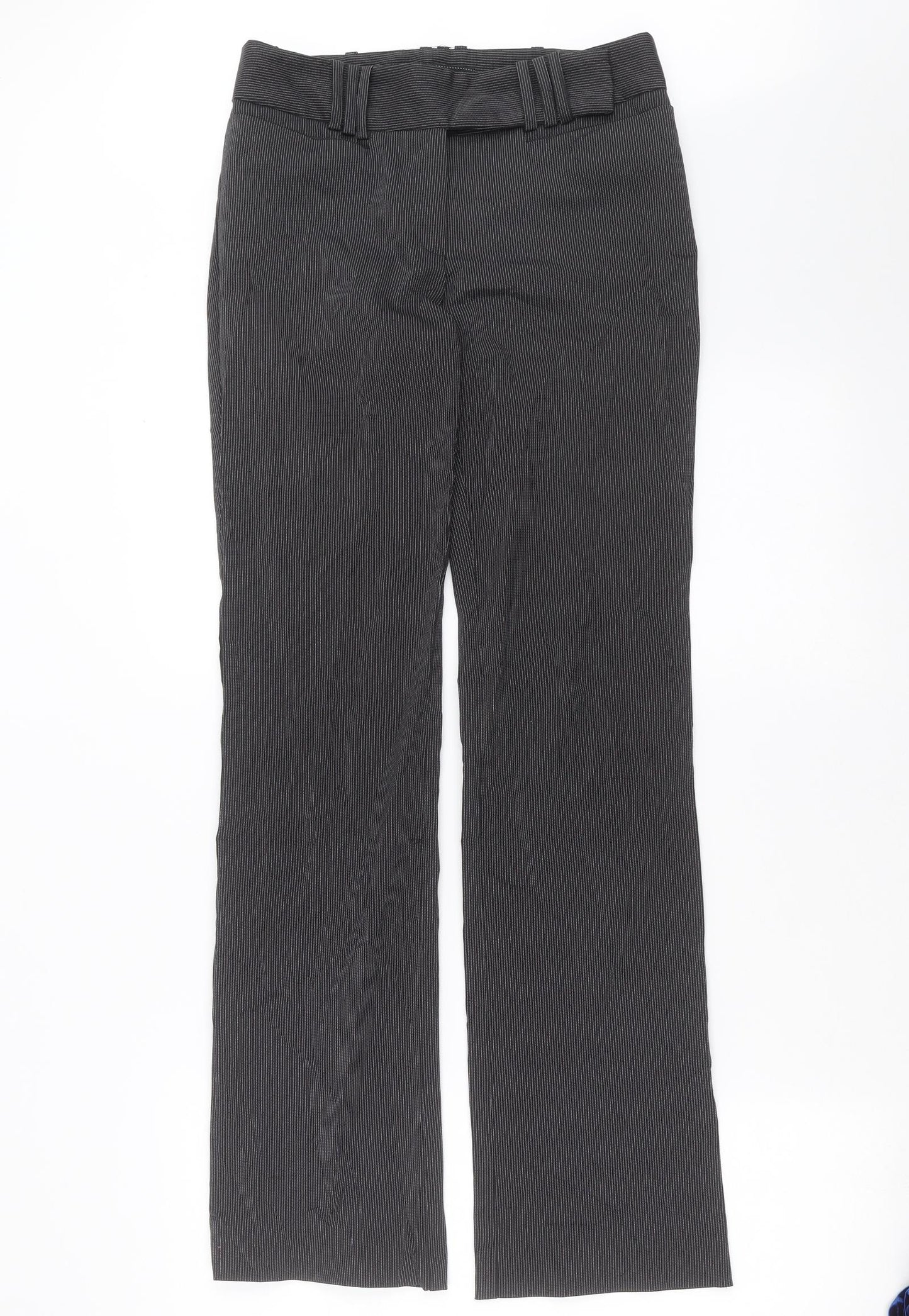 Mango Womens Grey Striped  Trousers  Size 8 L32 in
