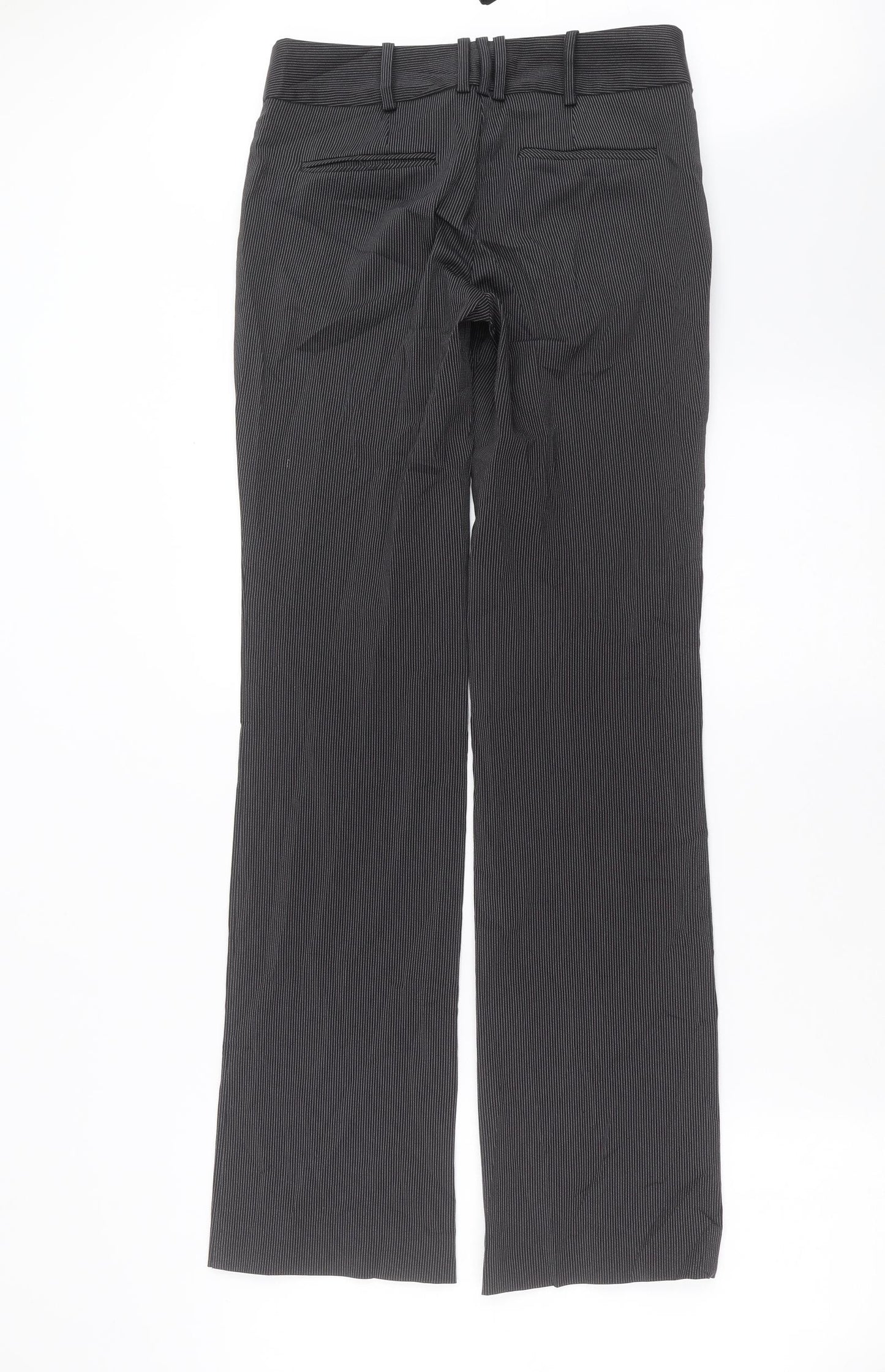 Mango Womens Grey Striped  Trousers  Size 8 L32 in