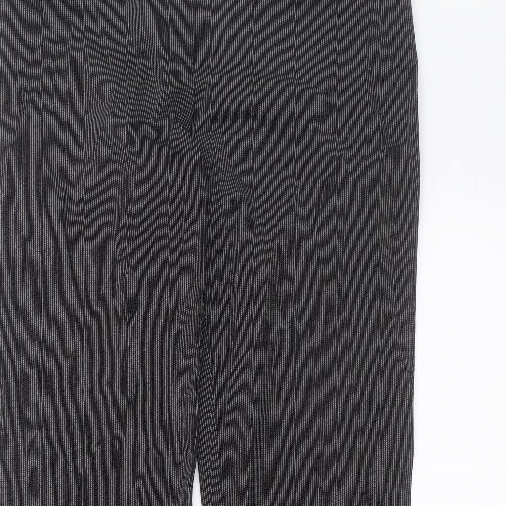 Mango Womens Grey Striped  Trousers  Size 8 L32 in