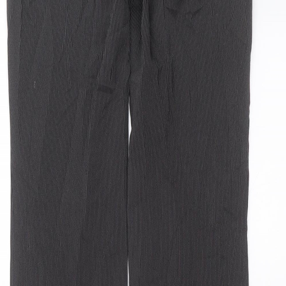 Mango Womens Grey Striped  Trousers  Size 8 L32 in