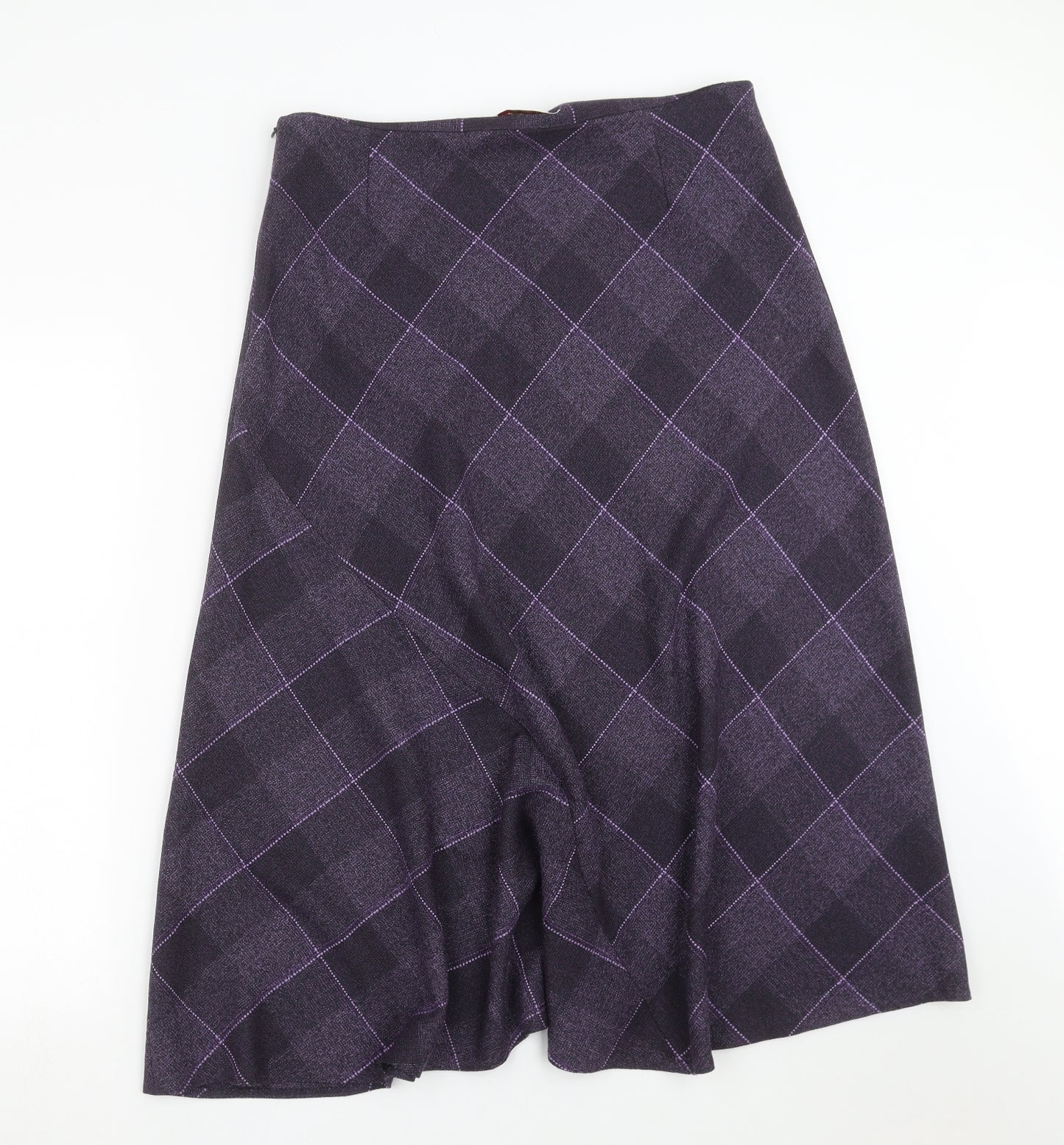 EWM Womens Purple Argyle/Diamond  A-Line Skirt Size 16