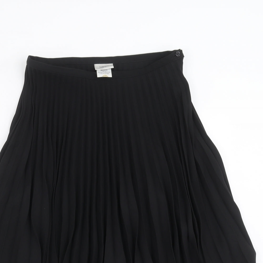 NEXT Womens Black   A-Line Skirt Size 12  - pleated