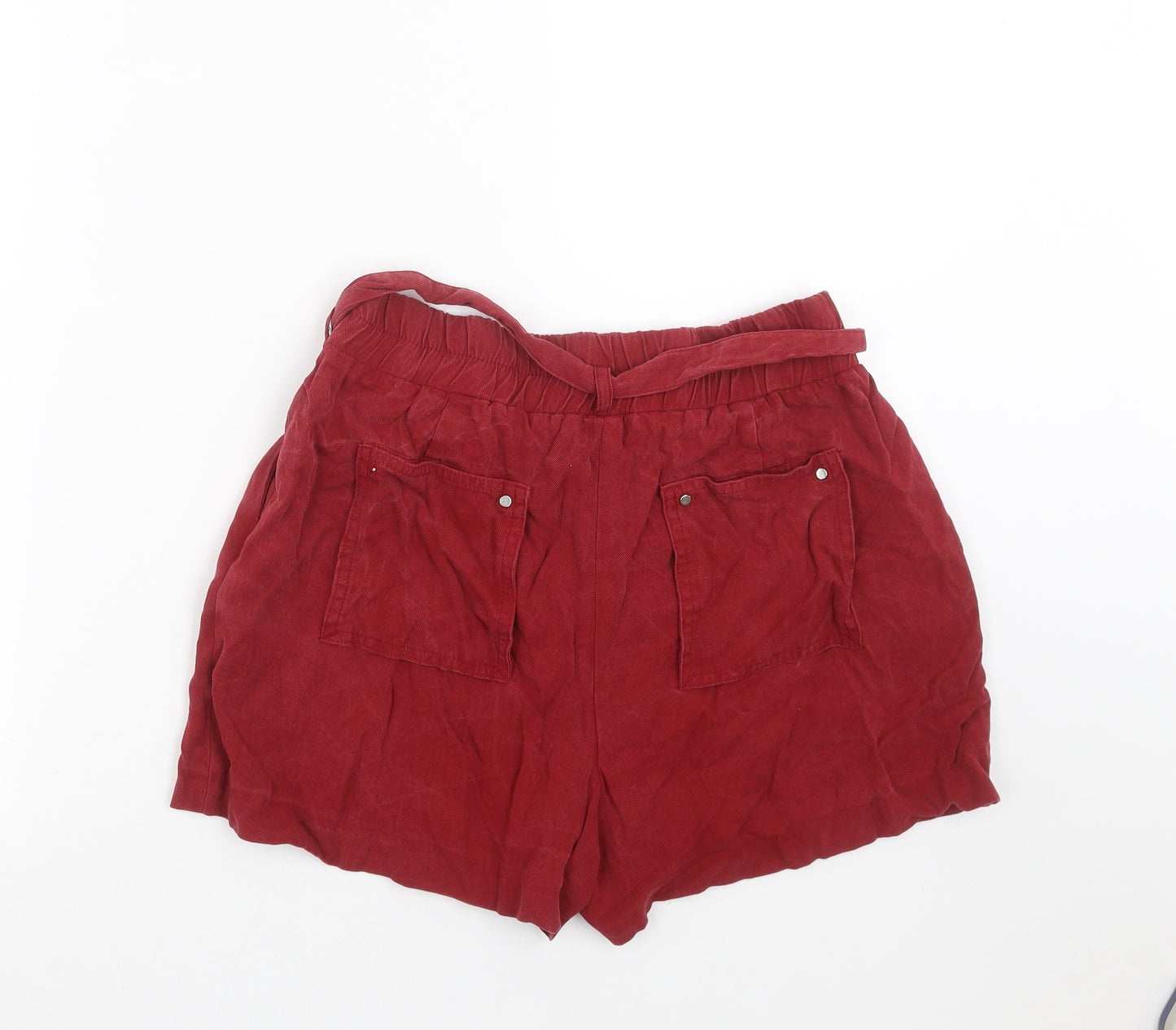 Zara Womens Red   Hot Pants Shorts Size S