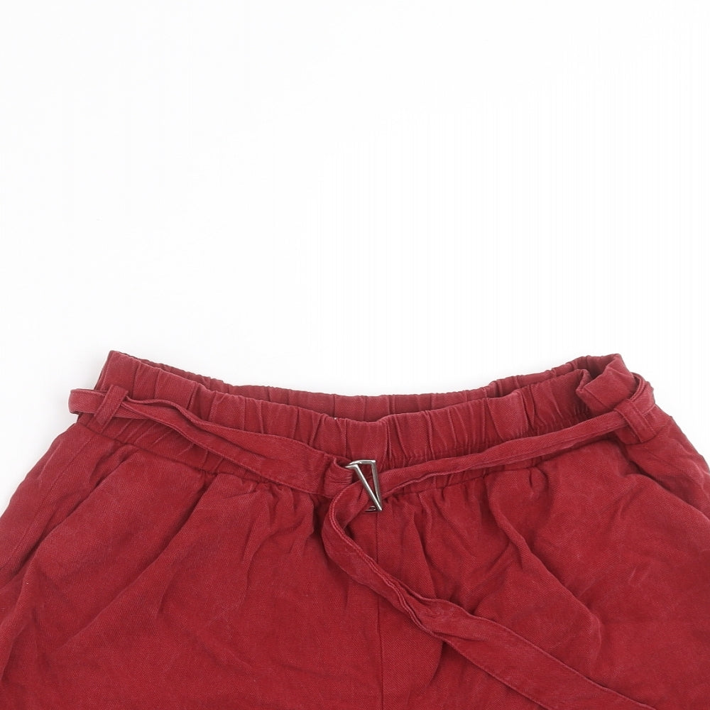 Zara Womens Red   Hot Pants Shorts Size S