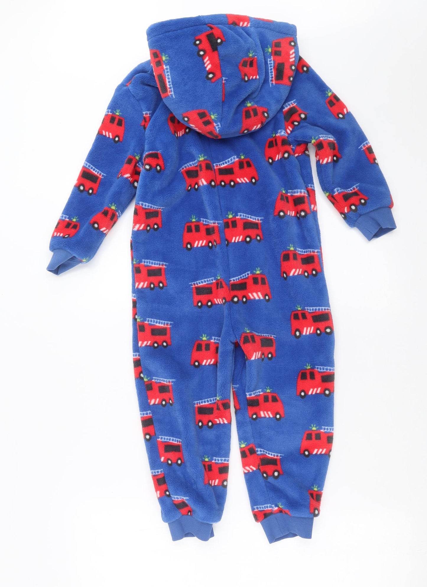 Marks and Spencer Boys Blue Solid   One Piece Size 4-5 Years  - fire engine onesie