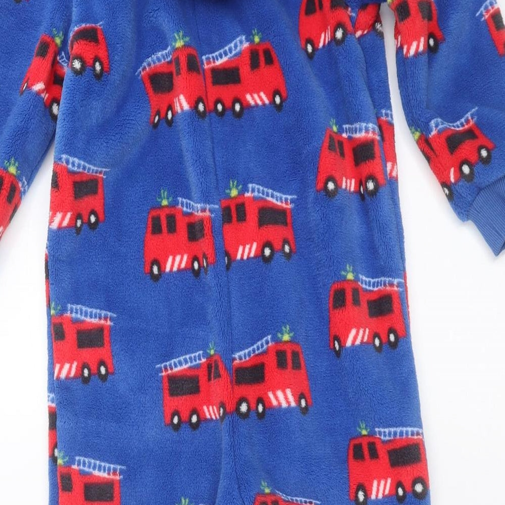 Marks and Spencer Boys Blue Solid   One Piece Size 4-5 Years  - fire engine onesie