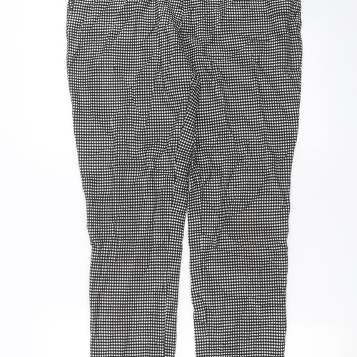 Marks and Spencer Womens Black Geometric  Trousers  Size 12 L29 in