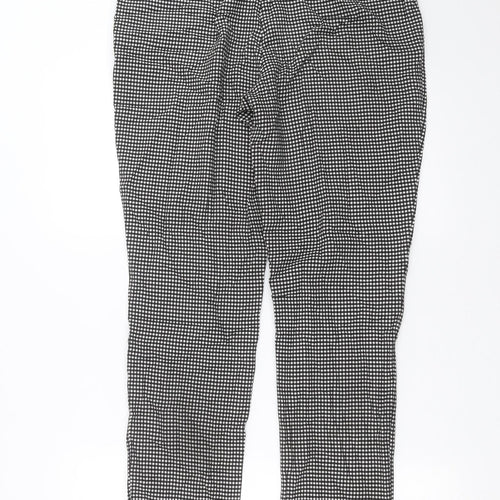Marks and Spencer Womens Black Geometric  Trousers  Size 12 L29 in