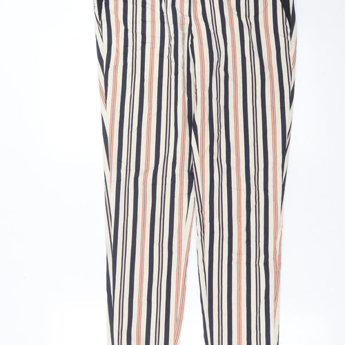 River Island Womens Beige Striped  Trousers  Size 8 L28 in