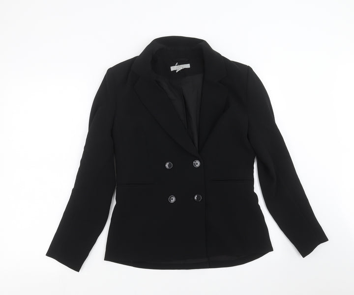 H&M Womens Black Jacket Suit Jacket Size 10